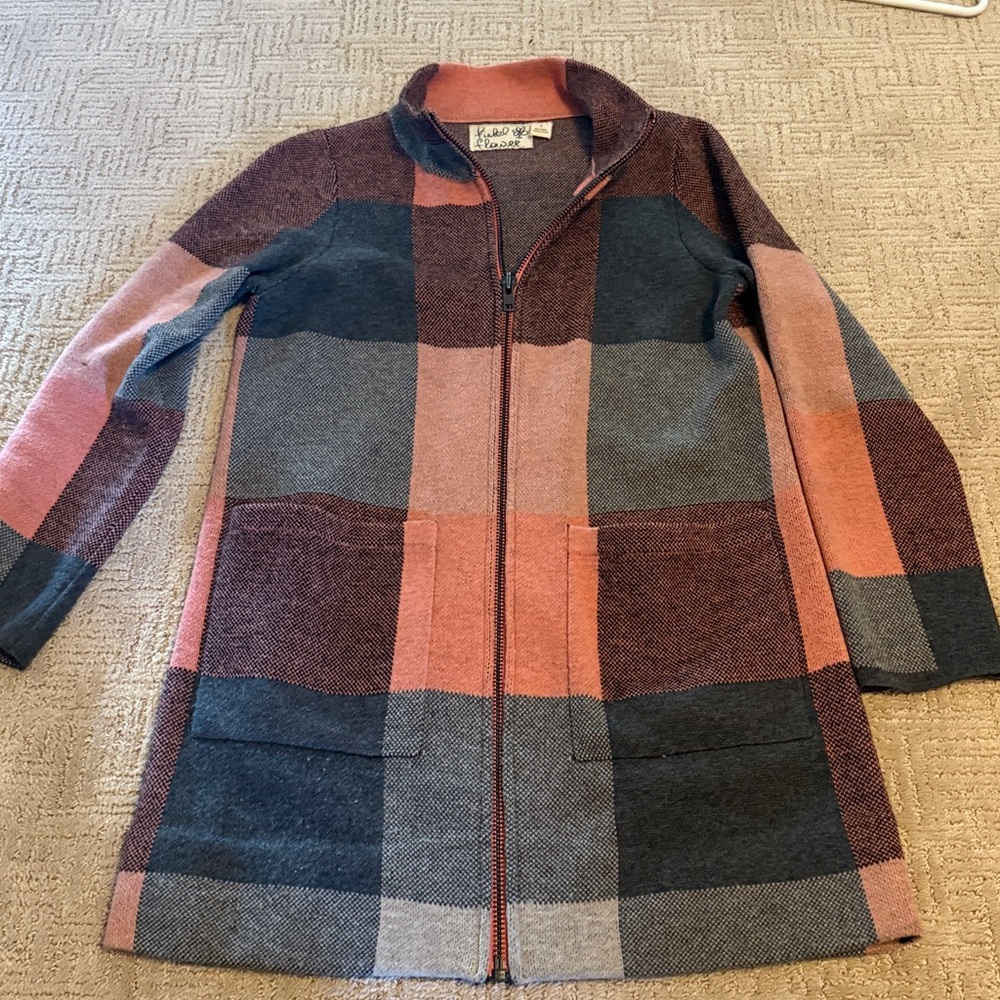 Anthropolgie Plaid Zip-Up Jacket